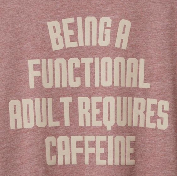 TORRID “BEING A FUNCTIONAL ADULT.” Classic Fit Cotton Crew Tee Sz SZ 00/10/M/L - Picture 3 of 4